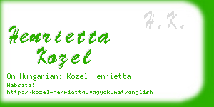 henrietta kozel business card